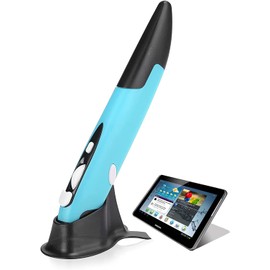 Cuifati Kabellose Optische Taschen-Stiftmaus, 2,4-G-USB-Smart-Stifttyp-Handschriftmaus, 3-Stufen-DPI, 4 Tasten, Ergonomische -Stiftmaus für Windows/für Android/Linux/OS X(Blau)