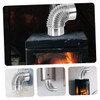 COHEALI 3pcs Stainless Steel Chimney Elbow Flue for Wood Stove
