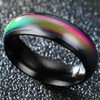 4mm Stainless Steel Temperature Sensative Color Changing Wedding Band Mood