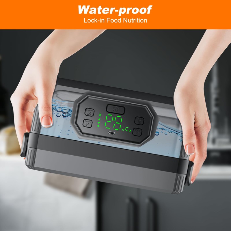 Cordless Electric Lunch Box for Adults with Timer,Rechargeable Self Heating
