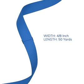 Ribreeze 1/2 inch Royal Blue Grosgrain Ribbon 50 Yards for Gift Wrapping Weddings DIY Floral Decor Sewing & More