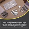 TLKKUE 90 Sets Leather Snap Fasteners Kit, 3 Sizes(10/12/15mm) Snap
