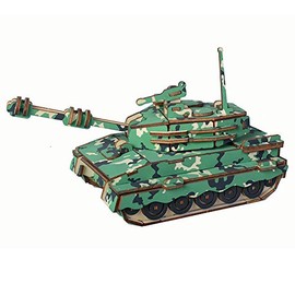 BestPysanky Tank Model Kit - Wooden Laser-Cut 3D Puzzle (137 Pcs)