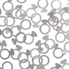 CloverCrafts 50 x Silver Glitter Engagement Ring Confetti – Wedding
