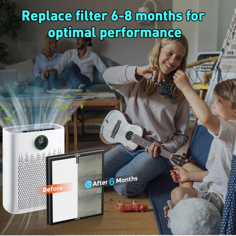 Replacement Filter Compatible with ECOSELF HAP603 Air Puri-Fier, 2-in-1 H13