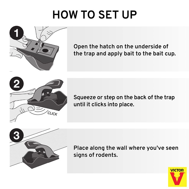 Victor M147 Safe-Set Rat Trap-4 Pack, 4, Black