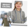 LIFKOME Kids Winter Gloves Black Toddler Glove Straps Mitten Clips