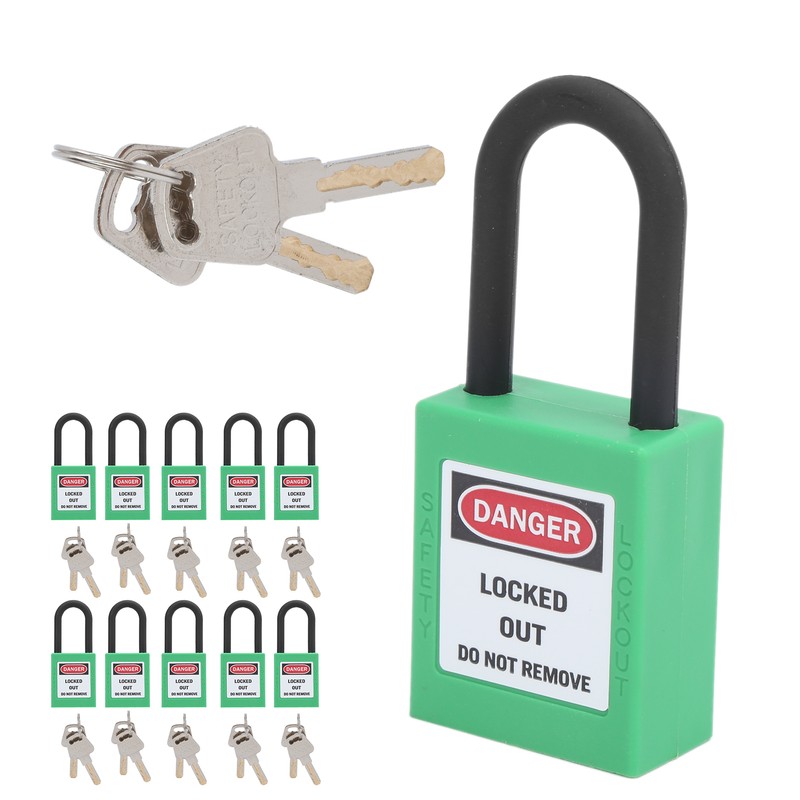 10Set 38mm/1.5in Safety Padlock Engineering Insulation DustProof for Factories Construction