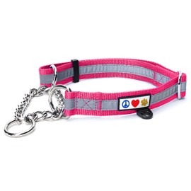 Pawtitas Chain Martingale Dog Collar Puppy Collar Reflective Dog Collar Training Dog Collar Behavioral Dog Chain Collar Collar Large Dog Collar Pink Dog Collar