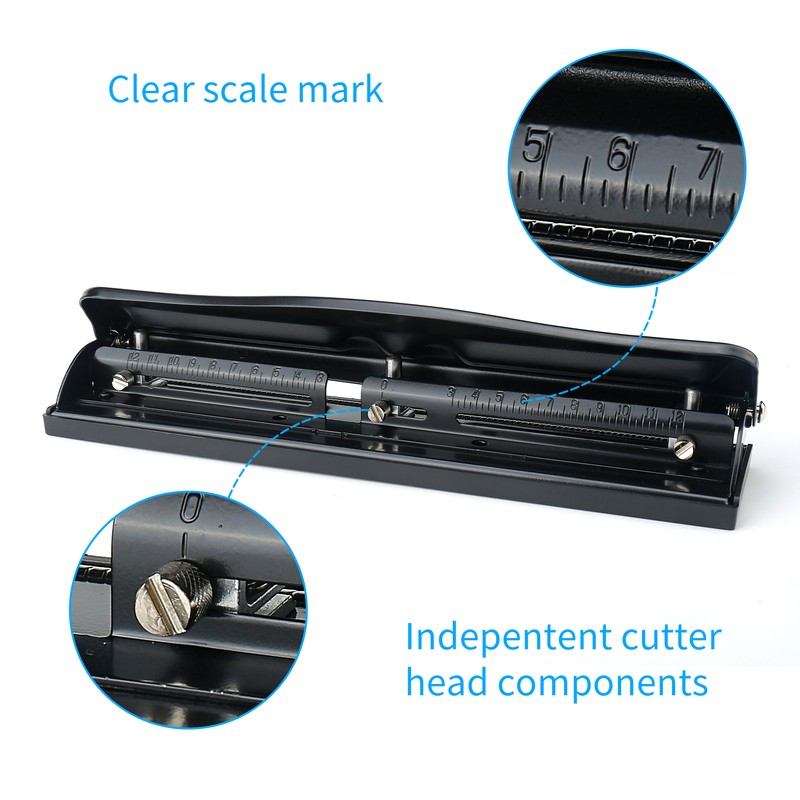 KW-triO Portable 3 Hole Punch Handheld Metal Hole Puncher 10