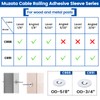 Muzata 20 Pack Cable Railing Adhesive Sleeves for 1/8" 5/32"