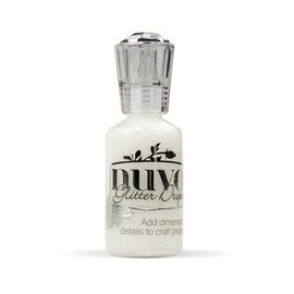 TONIC STUDIOS Nuvo Glitter Drops 1.1Oz-White Blizzard, White Blizzard