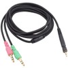 umvowuxa Audio Cable for GSP600 Headset Series Computer Durable (Black/2M)