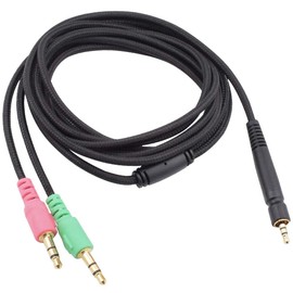 umvowuxa Audio Cable for GSP600 Headset Series Computer Durable (Black/2M)