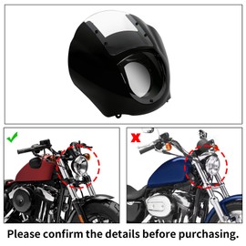 TCMT Quarter Head Fairing Windshield w/39mm Fork Clamp Fit For Harley Sportster XL1200 883 48 72 Dyna Low Rider Street Bob Wide Glide Fat Bob