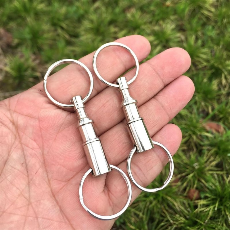 WELANGBN 2 Packs Of Quick-Release Detachable Keychain Double Pull Keychain