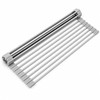 Roll-Up Stainless Steel Sink Drying Rack for Dishes – Foldable
