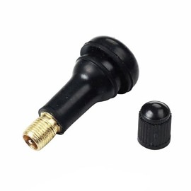 100PCS TR413 Rubber Snap-in Tire Valve Stem Upgraded Tubeless Tyre Valve Stems for 0.453 Inch Rim Holes Black