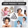KHEERANA 10 Self Grip Black Hair Rollers Medium Curlers For