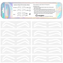 Guapa Disposable Eyebrow Design Stencil Airbrush Tint Stickers Easy Application Brow Tinting for Shaping Single Eyebrow Type Option with Shapes Available