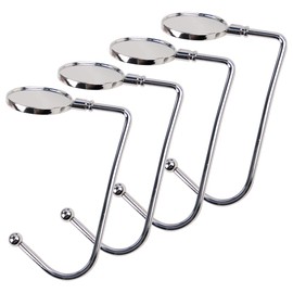 KEYIDO 4 Pcs Christmas Stocking Hook Holders Stocking Hangers for Fireplace Xmas Hooks Hangers with Anti Skid Mat for Christmas Table Fireplace Hanging Decoration