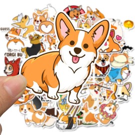 WLJIAO WLJIAO Welsh Corgi Pembroke Dog Stickers Decals 50Pcs Cute Fancy Pets Dogs Animal Accessories Waterproof Stickers for Laptop,Guitar,Water Bottles Stickers for Kids Teens (Welsh Corgi Dog)