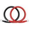 Zrigiwr 4AWG 15-Inches Battery Cables Set, (1 Positive & 1
