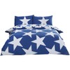 Rapport Stars Reversible Duvet Cover Bed Set, Polycotton Navy,2 pieces,