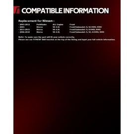 Torchbeam Premium Struts Shock Absorber Assembly for Nissan Pathfinder 2005-2012, Front Left Right Complete Unit with Spring & Mount, OEM Replacement, Smooth Ride, Easy Bolt-On Installation 171103*2