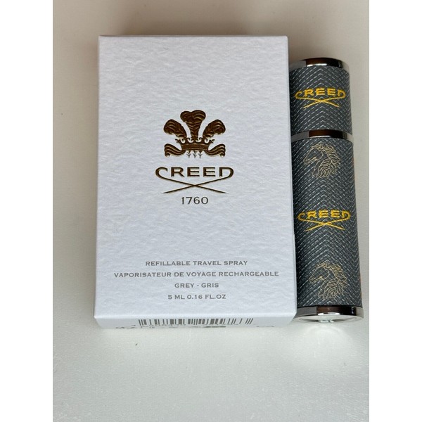 Creed Leather Travel Atomizer Grey Magnetic Cap 5ml/0.16 oz FILLED