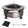 32" Fire Pit Table, Professional Fire Pit with Fire Grate,