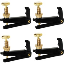 TUOREN 8Pcs/Set Violin Fine Tuner String Adjuster Metal Fine Tuner Violin Parts for 3/4-4/4 Violin (Black)