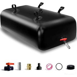 GHOSOONE 1000 L/264 Gal Water Bladder Tank, Foldable Portable Water Storage Container, Emergency Water Bag for RV, Truck Bed, Fire Prevention, Drought Resistance, Black