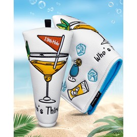 Big Teeth Golf 19 Hole Putter Cover Blade Putter Headcovers Magnetic Golf Club Head Covers White