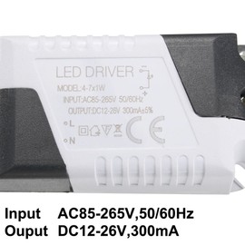 sourcing map LED Driver DC Connection 4-7 W Constant Current 300 mA High Energy DE de Pack of 1