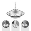 Wall Mount Bathroom Corner Sink,Kitchen Washbasin Single Sink with Faucet