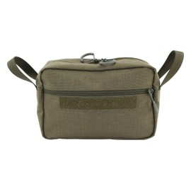 Zentauron Toiletry Bag I Tactical Toiletry Bag Made of High-Quality Cordura with 3L Volume I Travel Camping Wash Bag Cosmetic Bag Men and Women I Toiletry Bag for Hanging Up Nylon, stone grey olive
