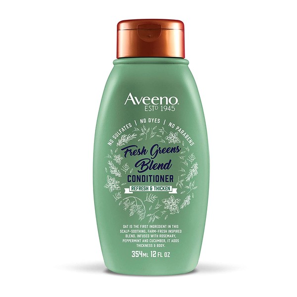 Aveeno Scalp Soothing Fresh Greens Blend Conditioner, Peppermint 12 Fl Oz
