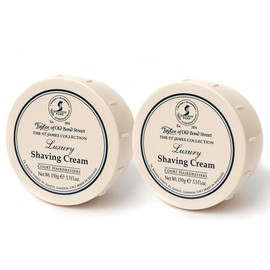 Taylor of Old Bond Street St James Fragrance Shaving Cream Bowl 150g (2-Pack) – Rich Lather for Traditional Shaving