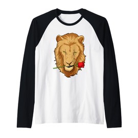 Lion Rose Raglan Baseball Tee