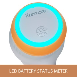 Kenmore DS4030 21.6V Cordless Stick Vacuum with EasyReach Wand, Lightweight Cleaner with 2-Speed Power Control, LED Headlight, Converts to Handheld for Hardwood Floors, Carpet & Pet Hair, Orange