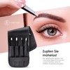 Eyebrow Tweezers Set with Case (4-Piece), Improved Tip, Tweezers, Eyebrow