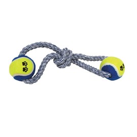 MPP Figure 8 Dog Toys Fun and Colorful Choices Tug Toss Fetch Play Ropes and Loops (Tugger 2 Balls)