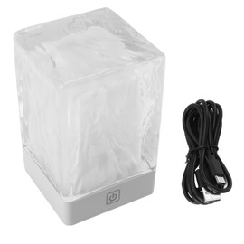 Crystal Table Lamp LED Night Light 3 Level Brightness Touch Control Rechargeable Cordless Bedside Lamp for Living Room Bedroom Warm Light