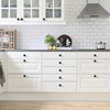 FAPUAL 6 Pack Matte Black Cabinet Knobs for Kitchen Cabinets