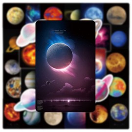 Galaxy Style Stickers for Laptop(50 Pcs),Gift for Kids Teens Adults Girl,Starry Sky Waterproof Stickers for Water Bottle,Cartoon Space Agency Vinyl Stickers for Scrapbook,Journal,Dairy,Skateboard