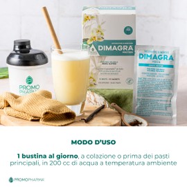 Dimagra Protein - Integratore Proteico per Dieta Chetogenica - Proteine in Polvere - Gusto Vaniglia - 10 buste da 22 g