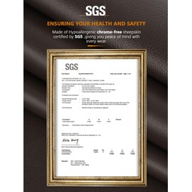 FIORETTO Womens Chrome-free Leather Gloves Warm Wool Lined Touchscreen Sheepskin Winter Gloves for Driving Brown Medium