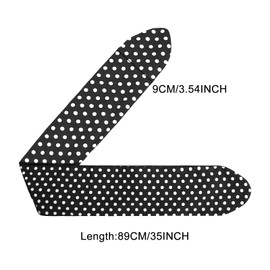 Huachi Black and White Polka Dot Bandana Headband Vintage Wire Hairband with Bow Wide Headbands Retro 50s Hair Accessories for Women Girls