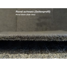 Rovel Car Mat (Lining Carpet for Vehicle Floor, Boot etc), Sold by the Metre, DIN A4 Sample Piece Black